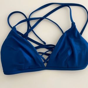 Athleta triangle bikini tie top back